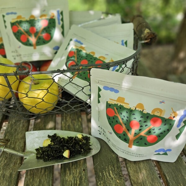 자리매김,자리매김 동결건조한 강원도 펀치볼 사과가 듬뿍들어간 사과김자반