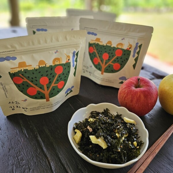 자리매김,(2025라이브특가)펀치볼 사과가 듬뿍들어간 사과김자반 45g 5봉