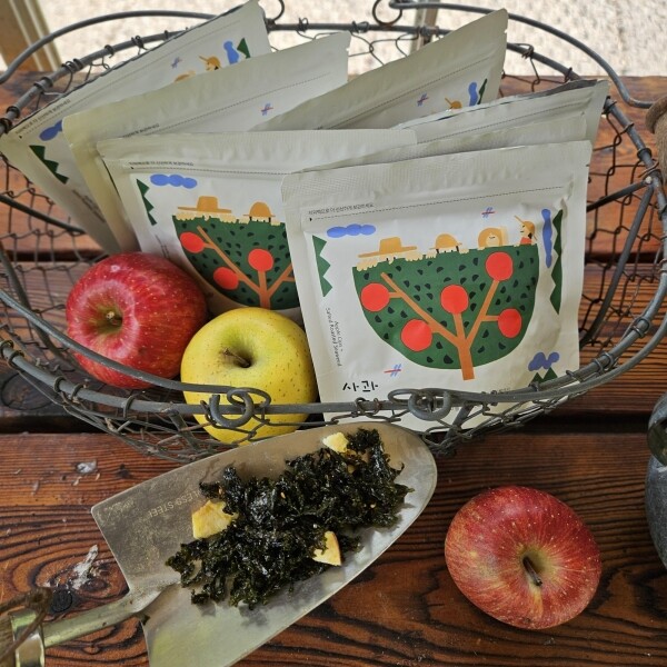 자리매김,(2025라이브특가)펀치볼 사과가 듬뿍들어간 사과김자반 45g 5봉